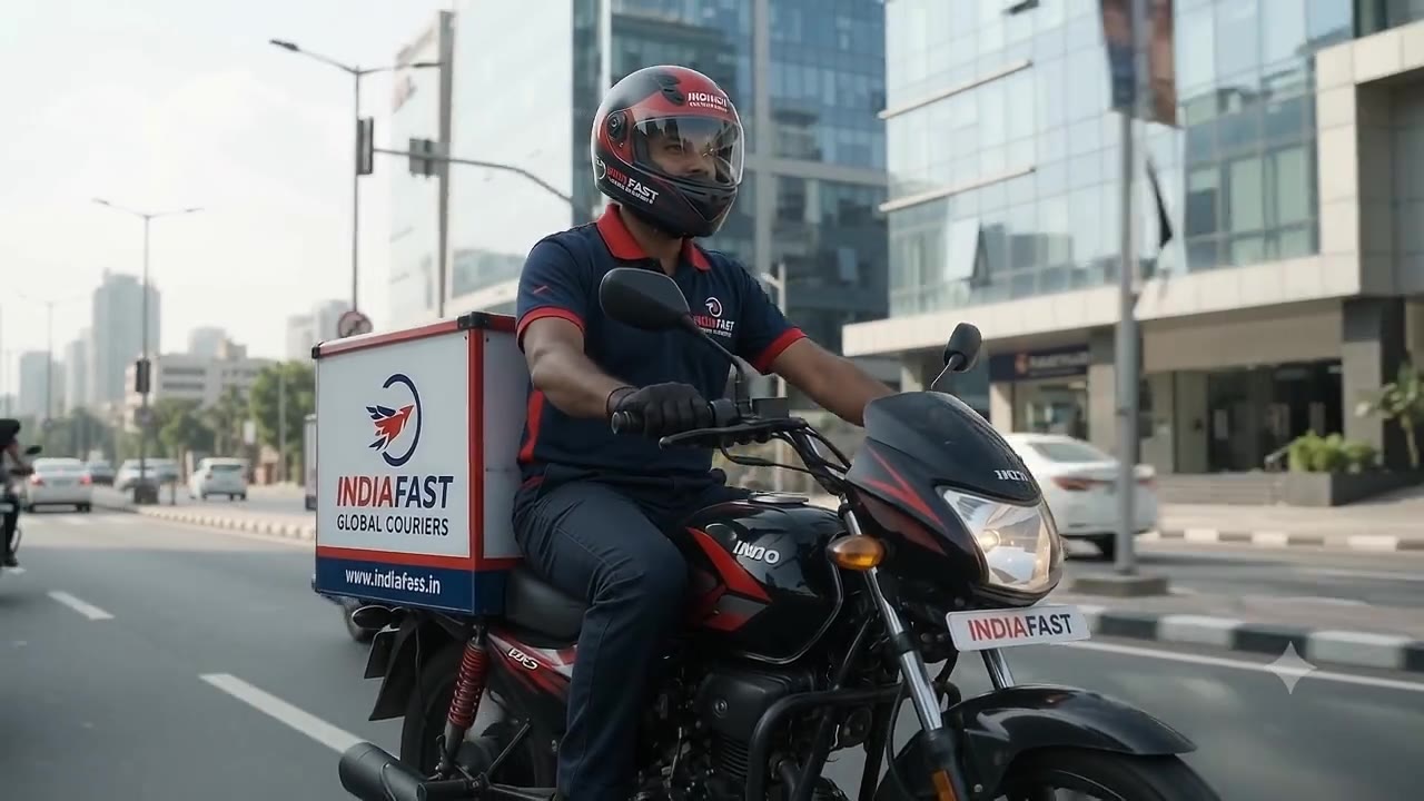 IndiaFast rider with branded delivery box